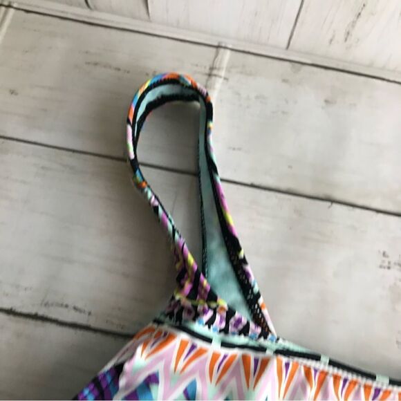 BAR III Sunburst One Shoulder Bikini Top in Multicolor Small - Picture 4 of 12